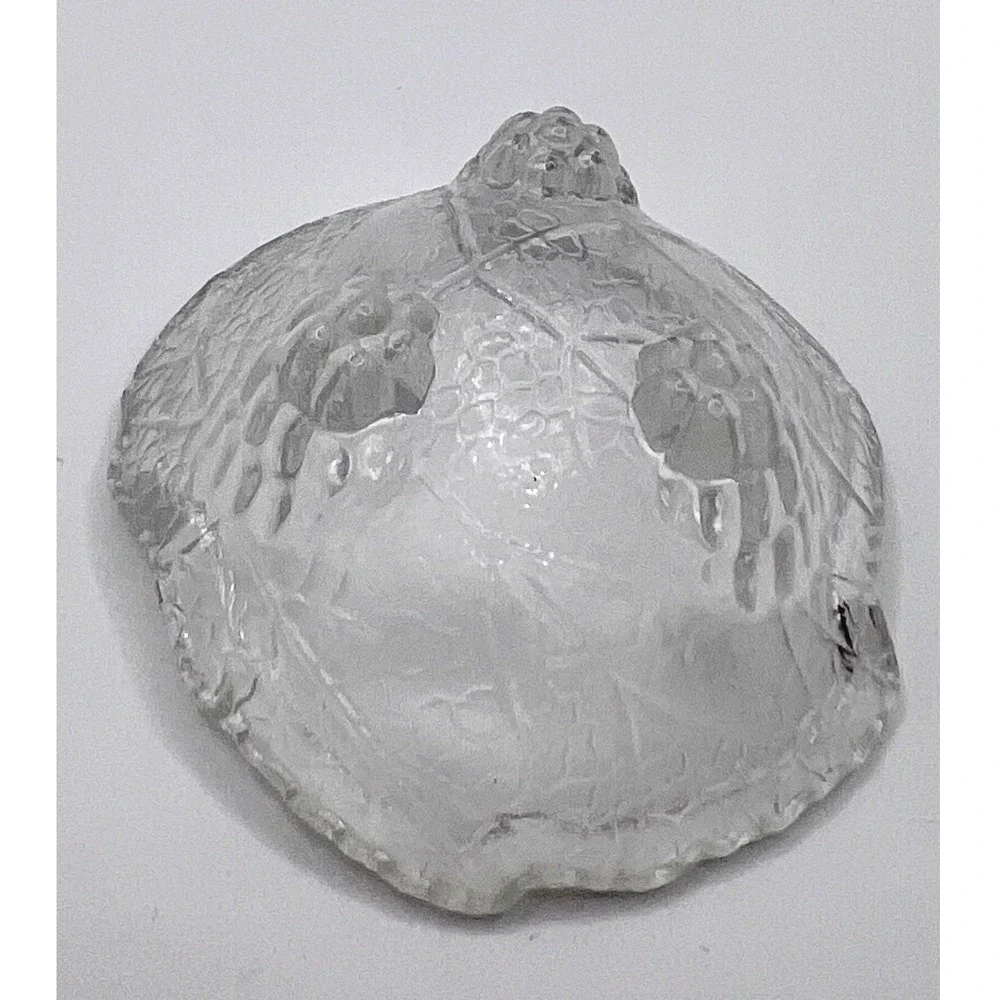 Fostoria Salt Cellars Clear Excellent Leaf Berry Pressed Glass Set of 4